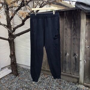 Nike Nsw Velour Statement Jogger Tapered Leg Black Size Large Athletic Pants